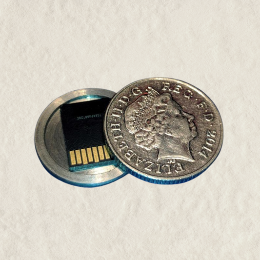 Ten Pence Hollow Spy Coin